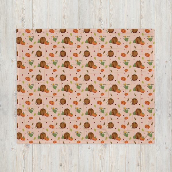Fall Throw Blanket Orange Pumpkins