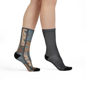 Coffee Pattern Crew Socks
