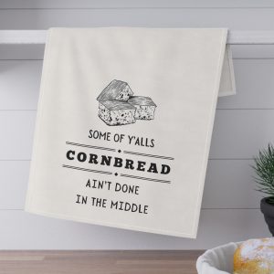 Cornbread Quote Tea Towel